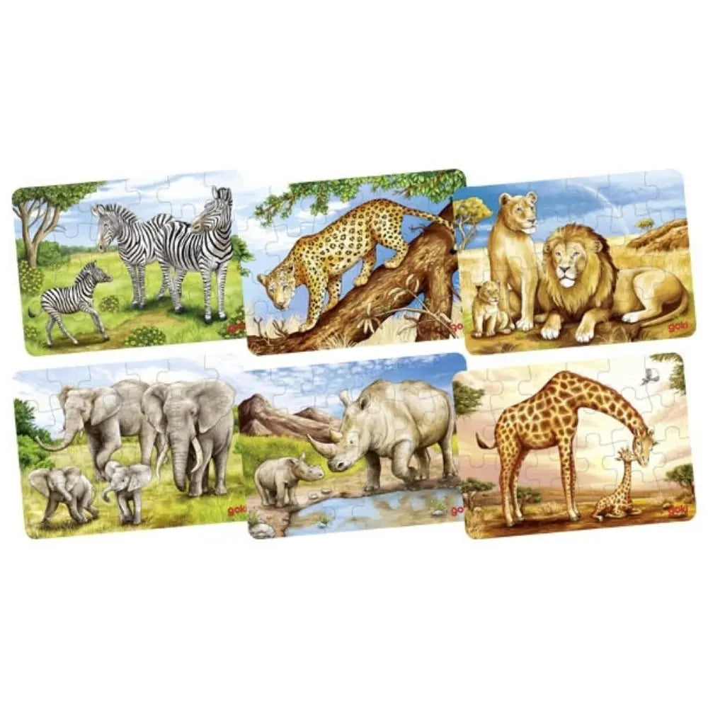 Goki Mini puzzles African animals 